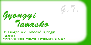 gyongyi tamasko business card